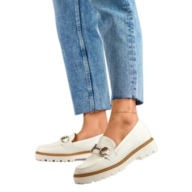 Damenschuhe mit Dekoration GQ97W, ​​​​weiß