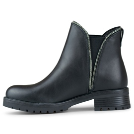 Isolierte Chelsea-Stiefel für Damen RXJ-169B, schwarz