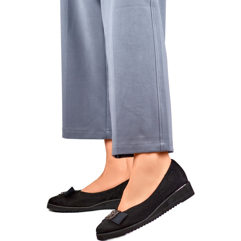 Damenpumps mit Schleife GD-FL766A, schwarz