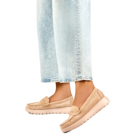 Damenmokassins 24-21338BE beige