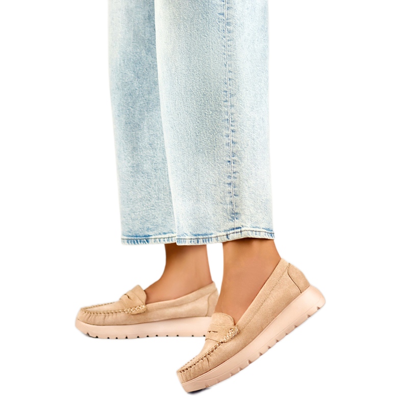 Damenmokassins 24-21338BE beige