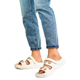 Damensandalen verziert JHC3071W weiß