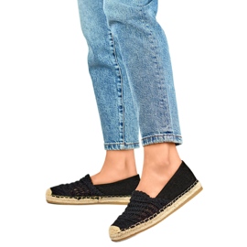 Luftige Damen-Espadrilles 1494B schwarz