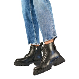 Damenstiefel mit Fellfutter GD-TL57B, schwarz