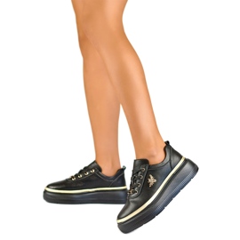 Damen-Sportschuhe mit Dekoration GD-XF120C-B, schwarz