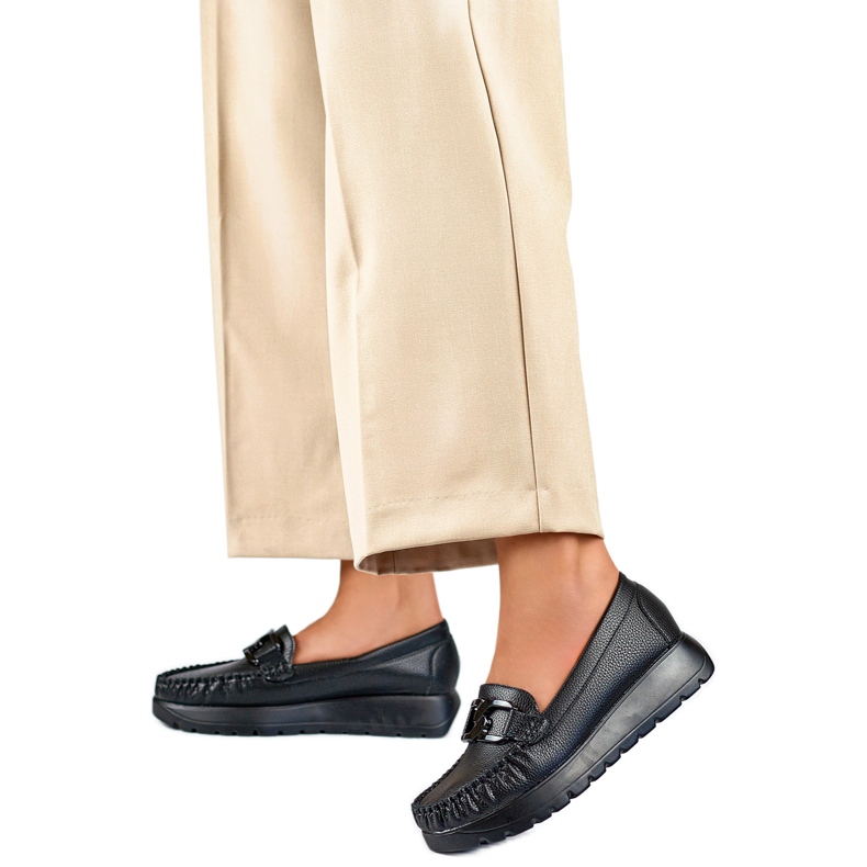 Damen-Keilmokassins 24-21339B schwarz