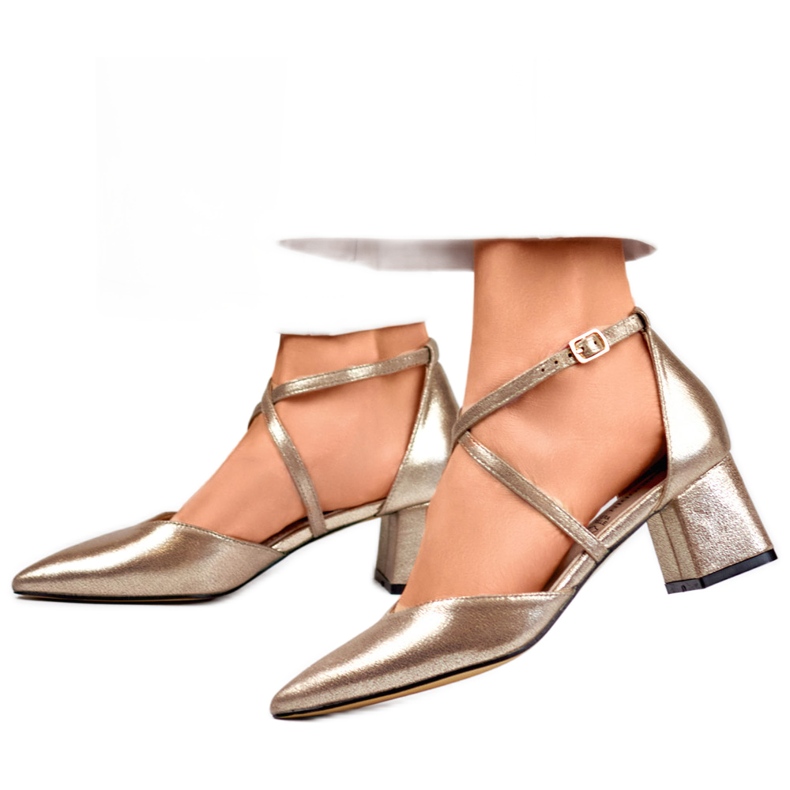 Metallic-Pumps für Damen GD-FL1150T Silber grau