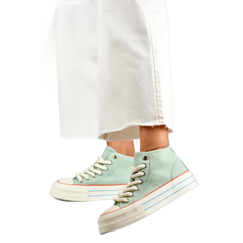 Damen-Plateau-Sneaker BL507BL grün