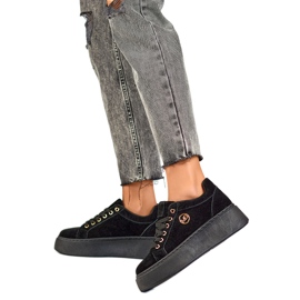 Damen-Sportschuhe auf der Plattform TL251B, schwarz