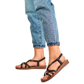 Damensandalen PS07B Schwarz