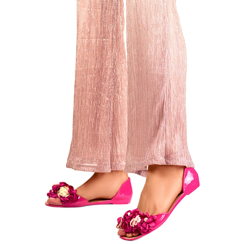 Damen-Ballerinas mit Verzierung CK298FU rosa