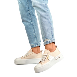 Damen-Sneaker auf der LY100BE-Plattform beige