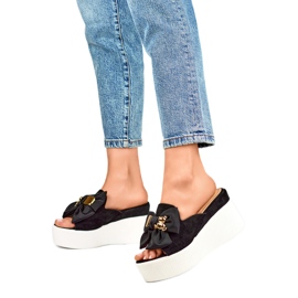 Damen-Flip-Flops Schwarz 8082B