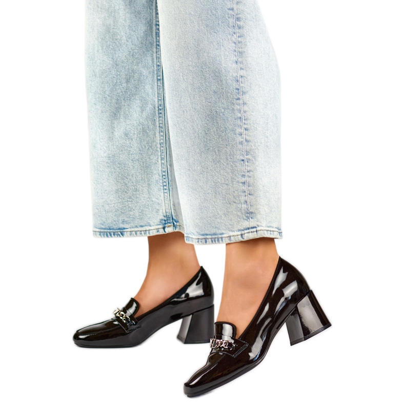 Lackpumps für Damen 24-58242B schwarz