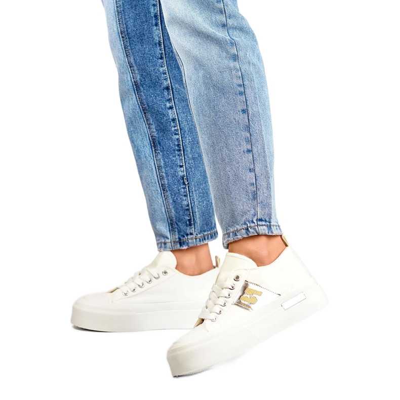 Damen-Sneaker auf der Plattform LY100W weiß