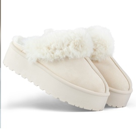 Isolierte Damenhausschuhe 81366-3BE beige