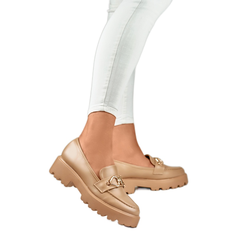 Damenschuhe mit Verzierung B2733KH braun