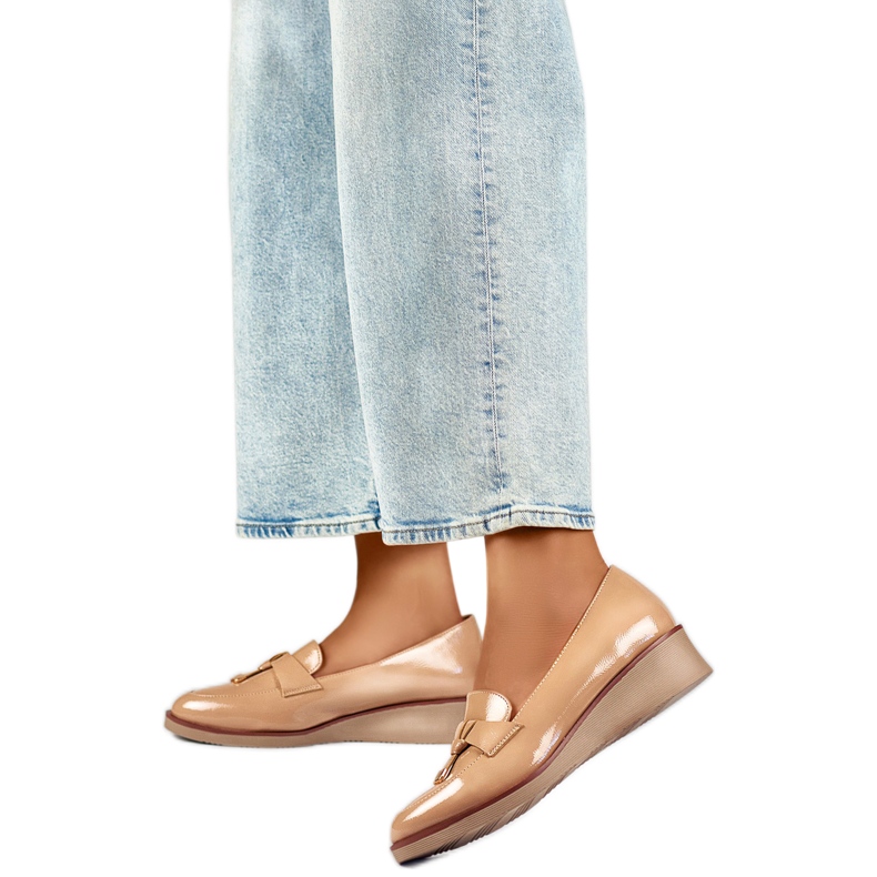 Lackpumps für Damen 24-58266BE beige