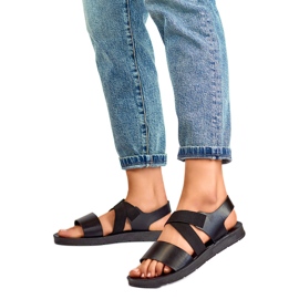 Damensandalen LEI527B schwarz