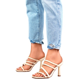 Elegante Damen-Flip-Flops 4772BE beige