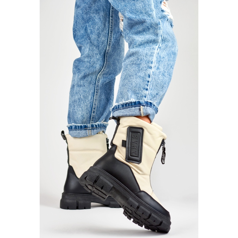 Schneestiefel Modell H-07BE Beige/Schwarz - PRIMO