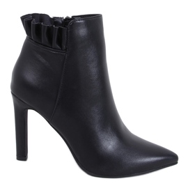 Etnea Schwarze Stiefeletten mit hohem Absatz