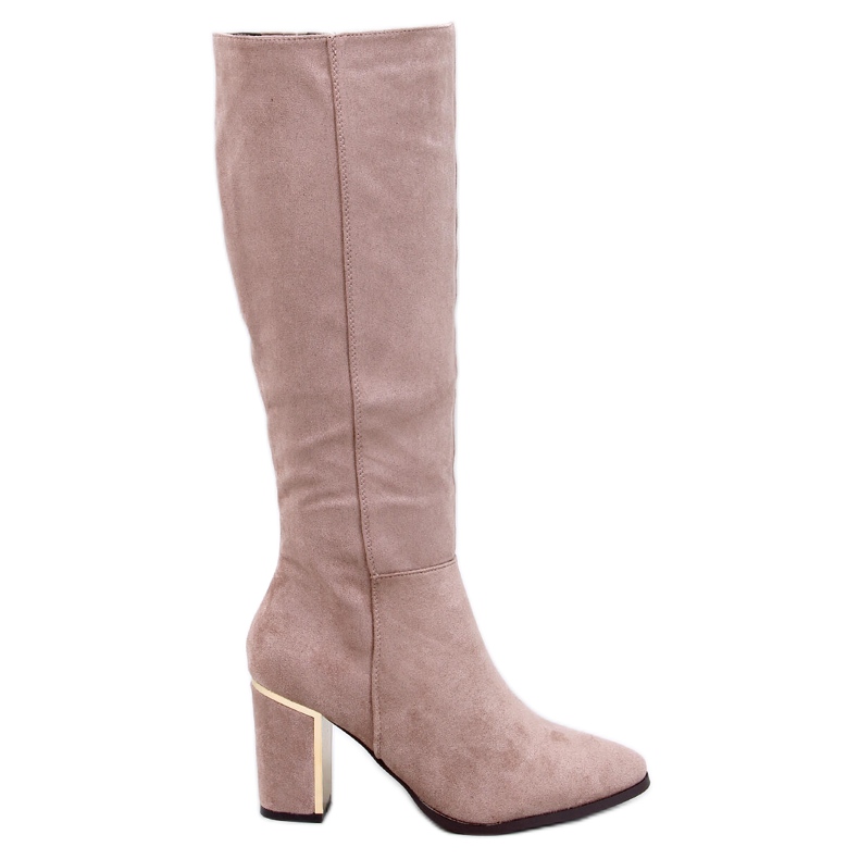 Klassische Stiefel mit hohen Absätzen Arlena Taupe beige