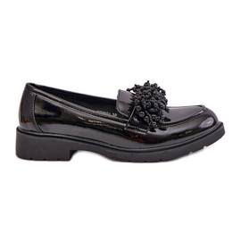 Damen-Lack-Loafer S.Barski HY369A Schwarz