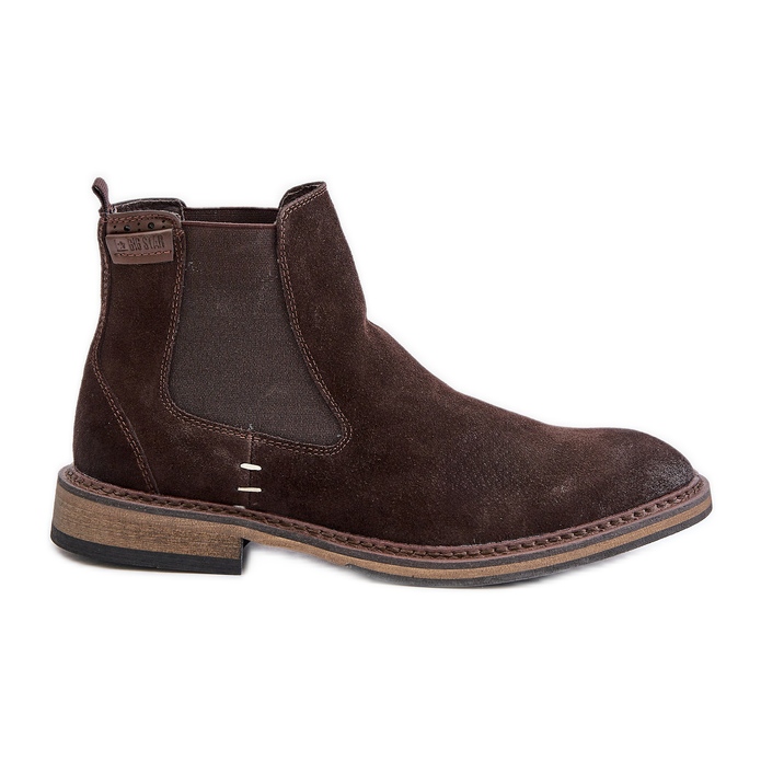 Herren-Chelsea-Stiefel aus Wildleder Big Star OO174155 Braun