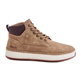 Big Star Herren Schnürstiefel OO174560 Hi-Poly System Beige