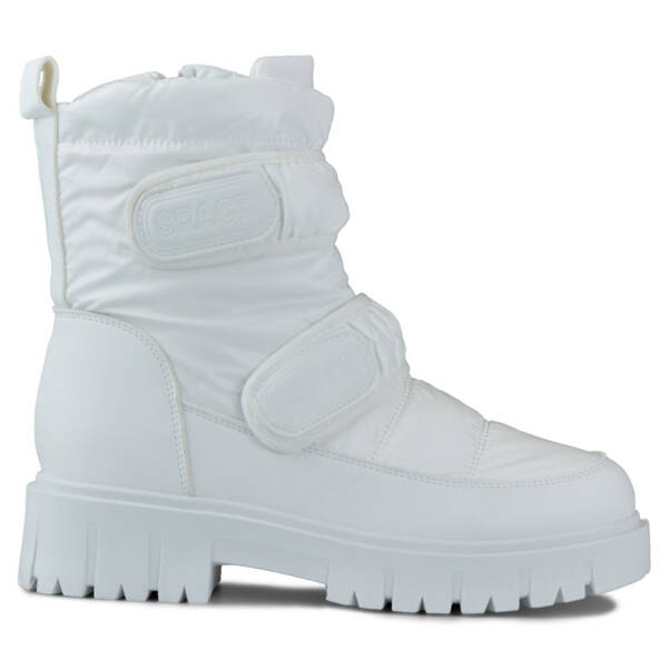 Damen-Schneestiefel mit Klettverschluss, weiß JH-1W