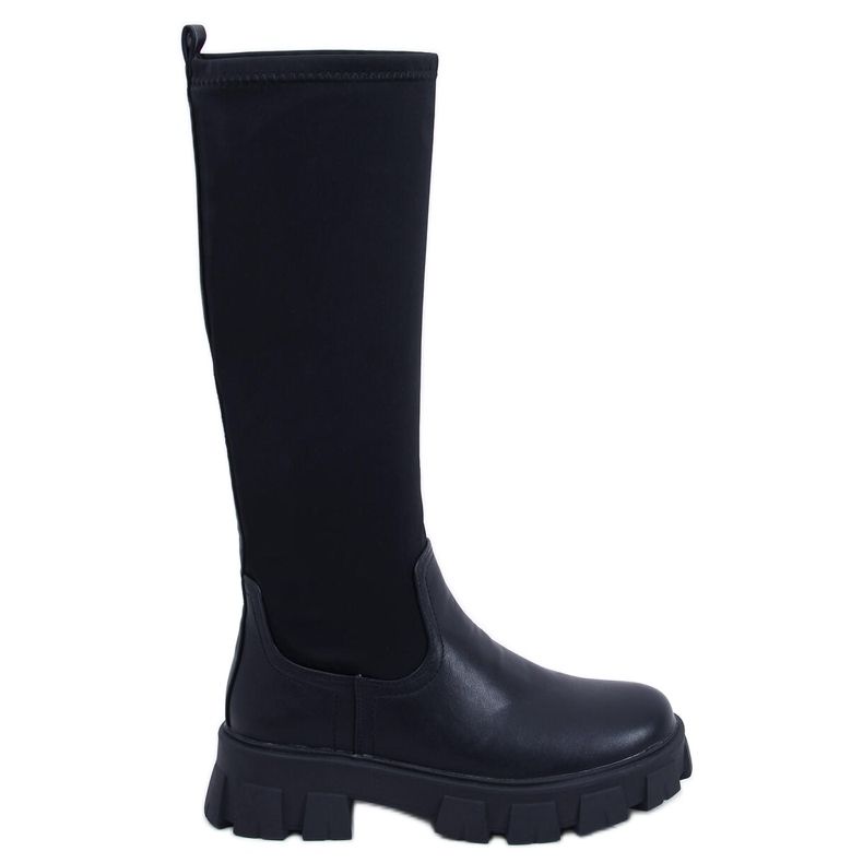 Aytes schwarze Stiefel mit Tasche
