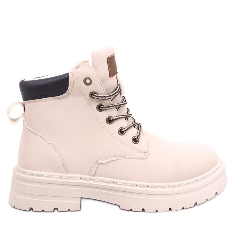 Beige Damen-Holzstiefel von Kellers