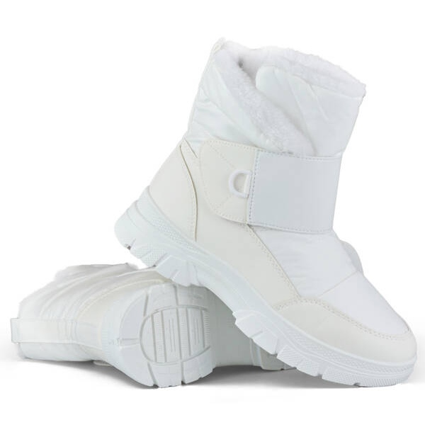 Damen-Schneestiefel mit Klettverschluss, weiß 3535W