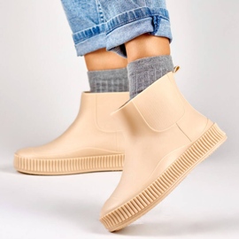 Damen-Gummistiefel in Mattbeige YJ-7-2BE