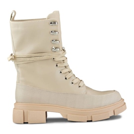 Nicht isolierte Damenstiefeletten, beige JH21-31BE