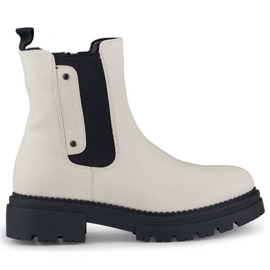 Damenstiefeletten mit dicker Sohle, hellbeige Laura La.Fi 250004BE-PU