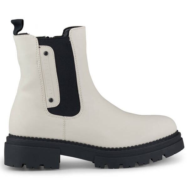 Damenstiefeletten mit dicker Sohle, hellbeige Laura La.Fi 250004BE-PU