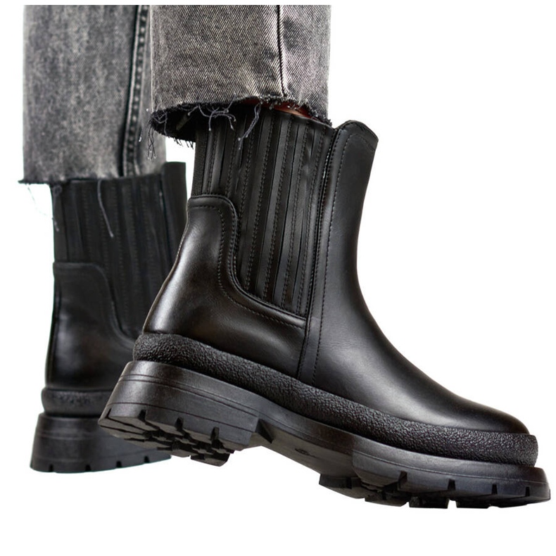 Damen-Chelsea-Stiefel, isoliert, schwarz, 1262B