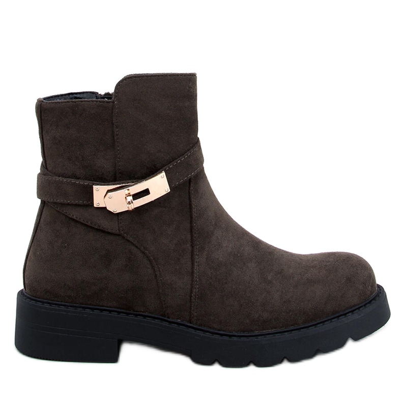 Flache Stiefeletten aus grünem Wildleder von Drapers