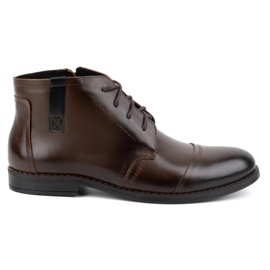 Olivier Herren-Winterschuhe, elegante Stiefeletten 282LU, dunkelbraun