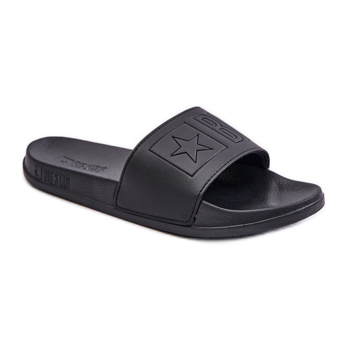 Leichte Herren-Flip-Flops mit Big Star-Logo OO174030 Schwarz