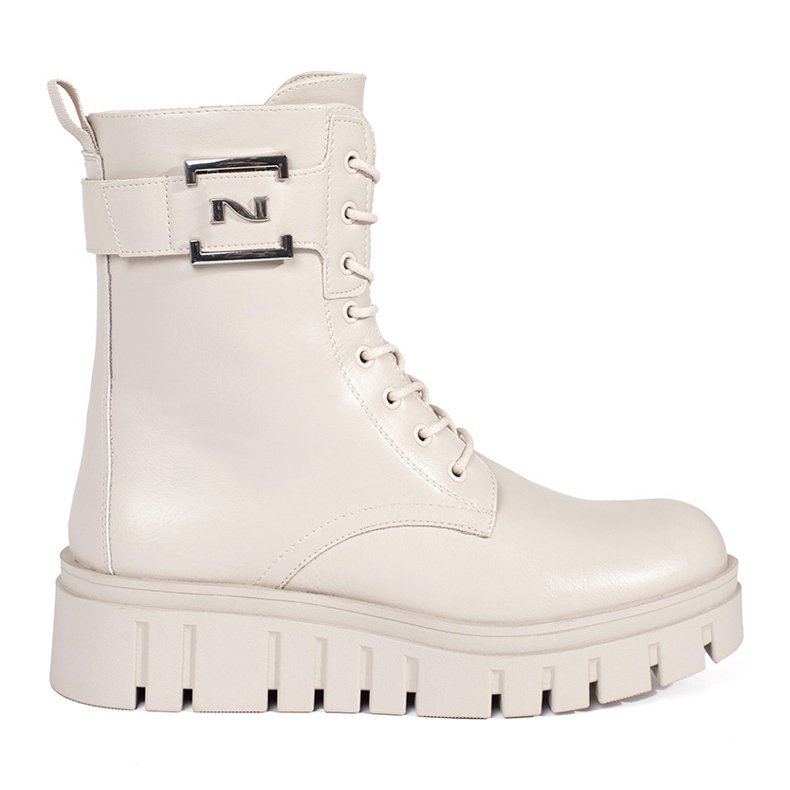 Seastar Beige Schnürstiefel auf dem Plateau