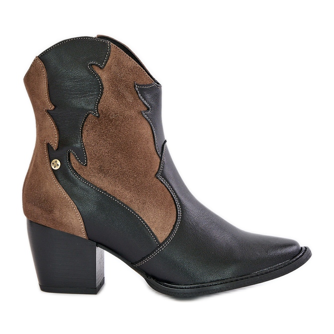 Cowboystiefel aus Leder mit hohem Absatz Maciejka 06694-02 Braun