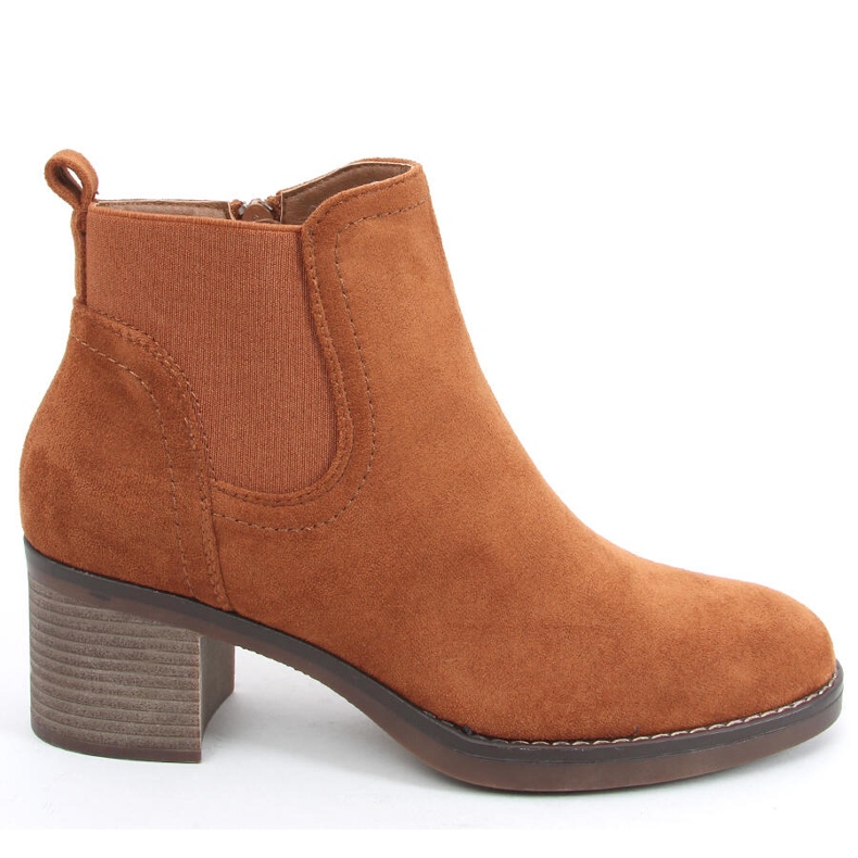 Fill Camel Stiefel mit weitem Absatz braun
