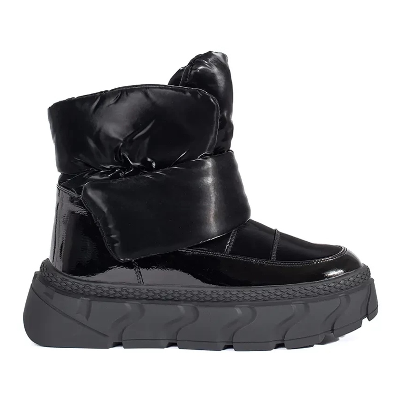 Seastar Schwarze isolierte Damen-Schneestiefel mit dicker Sohle