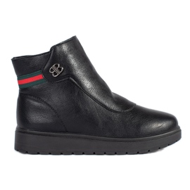 Schwarze, bequeme, isolierte Damen-Stiefeletten