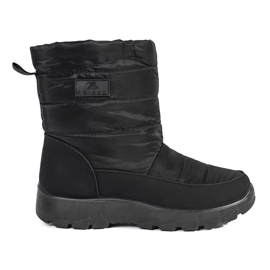 Schwarze, bequeme, isolierte Damen-Schneestiefel