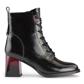 Lackierte Damenstiefeletten, schwarz, GD-FL2106B