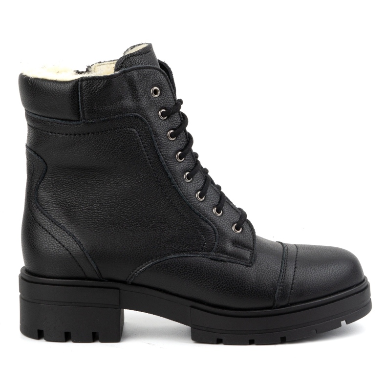 WASAK Damen-Stiefeletten aus Leder mit hoher Spitze Winter 0547 Schwarz
